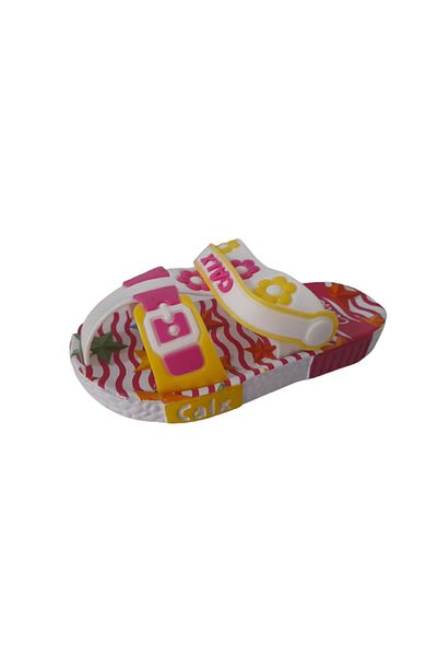 Calx Sandale de mers zilnic pentru fete, galben-roz, cu stea, papuci