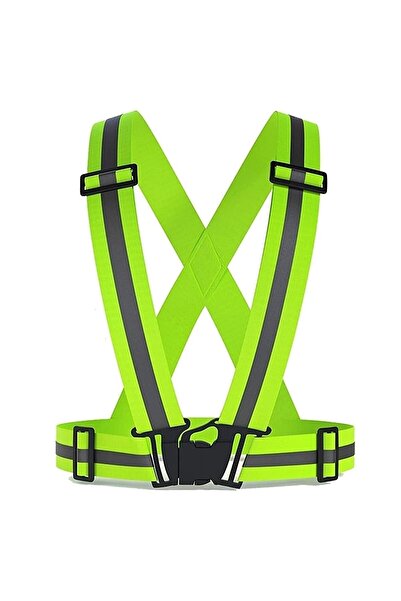 DUDAKTAN KALBE Reflektörlü Yelek Motosiklet,bisiklet Ve Scooter Gece Görüş Yeni Yasaya Uygun Reklektif Yelek Yeşil