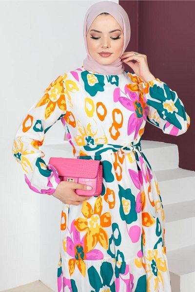 benguen Φόρεμα Hijab 450 Πορτοκαλί