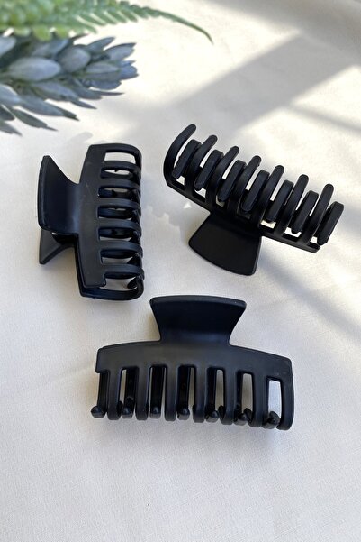 Tahtakaledeyim 3 قطع إبزيم مزلاج نسائي أسود اللون إبزيم منجل صغير