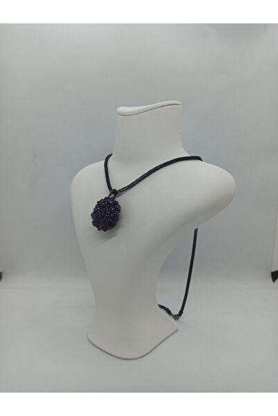 Sam Büyük Cevşen Kolye - Sosis Zincirli / El Yapımı Kristal Boncuk Örme /