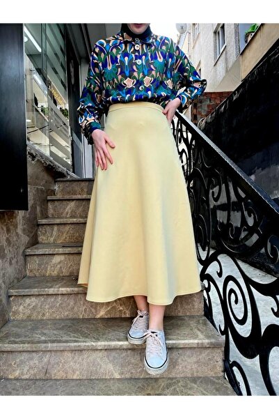 CNG MODA Puf Scuba Siyah Etek