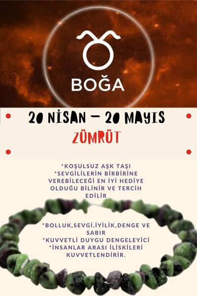 Doğal Taş Dünyası سوار من حجر الزمرد المعتمد من برج الثور