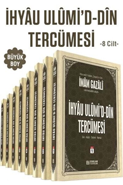 Erkam Yayınları Ihyau Ulumi'd-din Tercümesi - (BÜYÜK BOY - 8 CİLT)