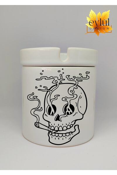 Eylül Design الجمجمة تحت عنوان مطبوعة تصميم خاص مطبوعة السيراميك منفضة سجائر ...