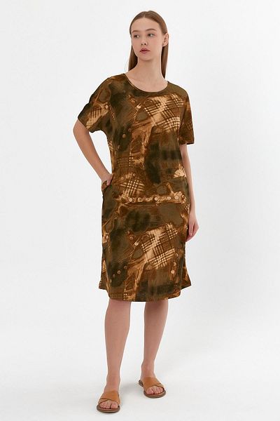 ALEXANDERGARDI PATTERNED POCKET DRESS (B22-45703)