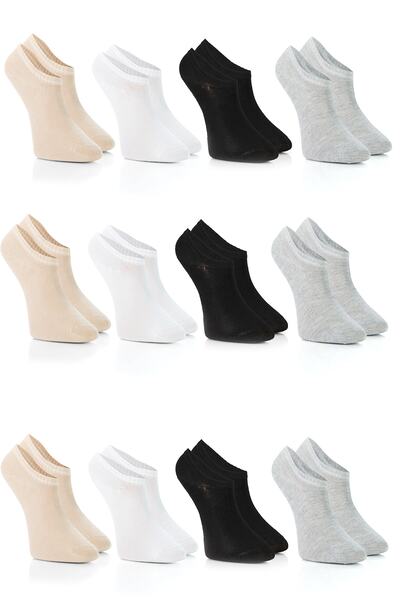 BSM Жіночі бамбукові шкарпетки-кросівки, 12 пар