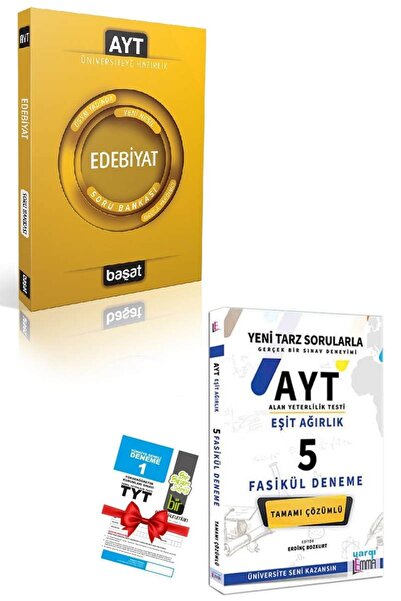 Başat Yayınları Başat AYT Edebiyat Soru Bankası+Lemma AYT Eşit Ağırlık 5 Dene...