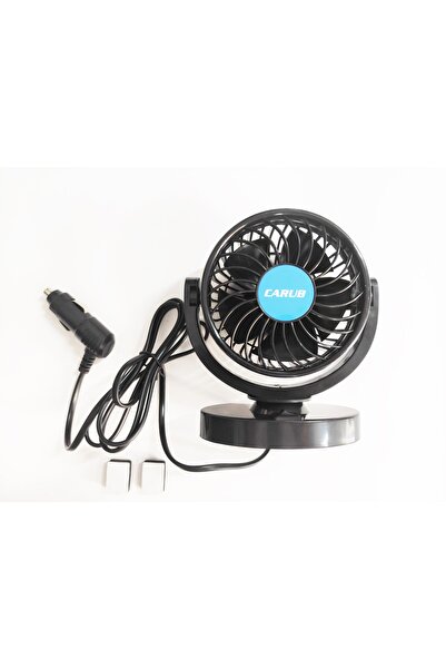 carup 12 Volt Araç Içi Torpido Üstü Tek Fanlı Oto Vantilatör 360° Dönebilir