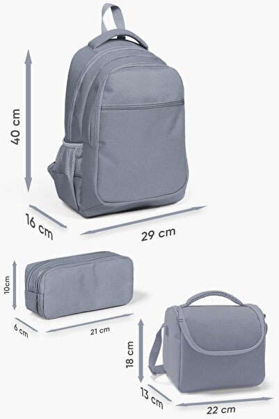 Coral High Kids Lacivert Mavi Astronot Desenli 3’lü Okul Çanta Seti SET0123486