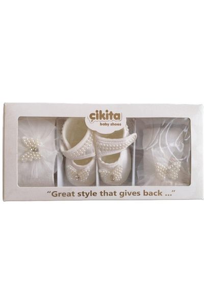 Çikita Baby Shoes, Tights, Bandana Set