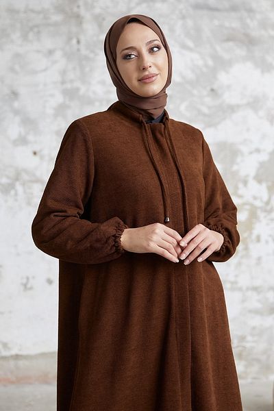 InStyle Levina Hidden Placket Abaya - Tan