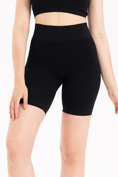 Formeasy Medium Size Ribbed Seamless Women's Biker Shorts - 9005