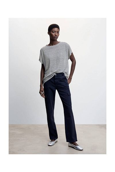 MANGO Woman 100% linen T-shirt