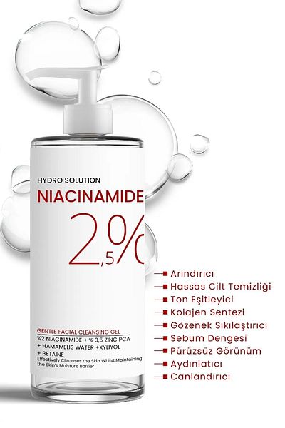PROCSIN Hydro Solution 2% Niacinamide + 0.5% Zinc PCA 2-Pack Cleansing Gel Pack 200 ML x2