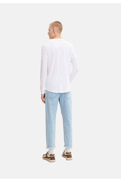Tom Tailor Longsleeve Unifarbenes Langarmshirt mit Rundhalsausschnitt
