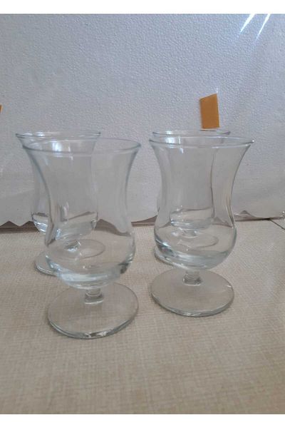Paşabahçe Copy - Pasabahçe Gala Plain Set of 4 Tea and Coffee Glasses 115 Cc