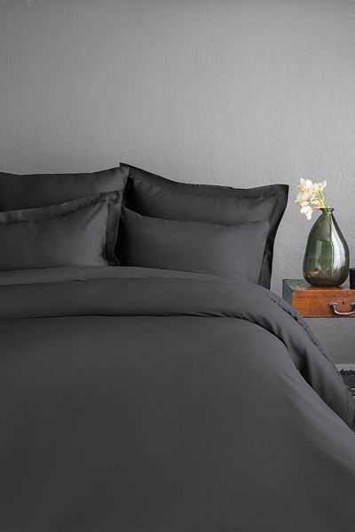 İssimo Home Σετ Παπλωματοθήκη Simply Smoked Double 100% Cotton Satin