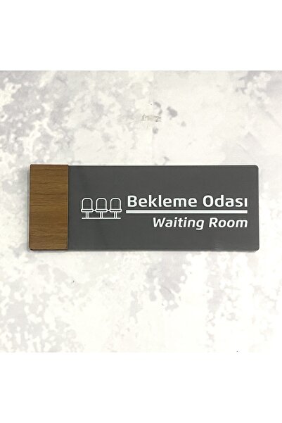 Dekokonsept Wooden Serisi (BEKLEME ODASI ) Ofis Oda Kapı İsimliği Yönlendirme Tabelası