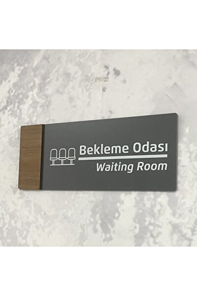 Dekokonsept Wooden Serisi (BEKLEME ODASI ) Ofis Oda Kapı İsimliği Yönlendirme Tabelası