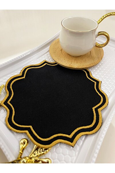 AYNAKIŞÇEYİZ 6 bucăți de șervețele și pahare de prezentare din in, potrivite ...