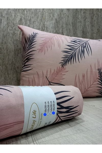 üntaş Untaş life φτερό σολομού 160x200 διπλό σεντόνι + 2 μαξιλαροθήκες ecsomontüyçrf160