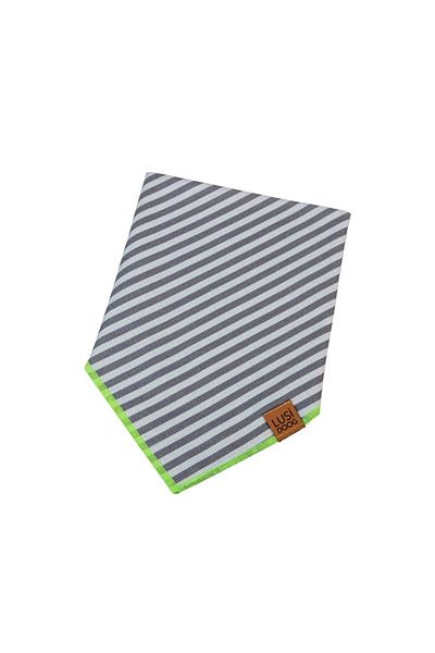 Lusi Doog Striped Dog Scarf - Dog Bandana (SIZE S - M - L) with Green Detail