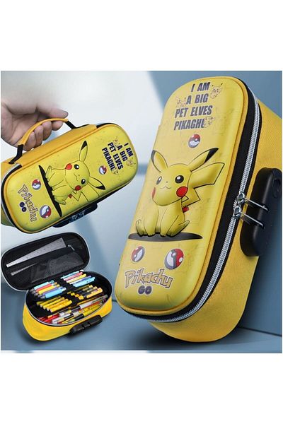 Petityu - Husă pentru creion Pokemon de dimensiuni mari, care se poate încuia