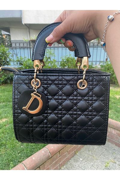 MX18 BYBAGCHE Women's Embroidered Black Small Hand and Shoulder Bag