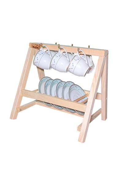 Barış Dizayn Doğal ahşap tabak standlı Türk kahvesi Çapraz Fincan askısı Fincanlık askılık