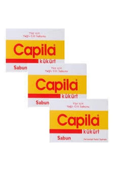 Capila 3 عبوات من صابون الكبريت المضاد لحب الشباب وحب الشباب 90 جرام