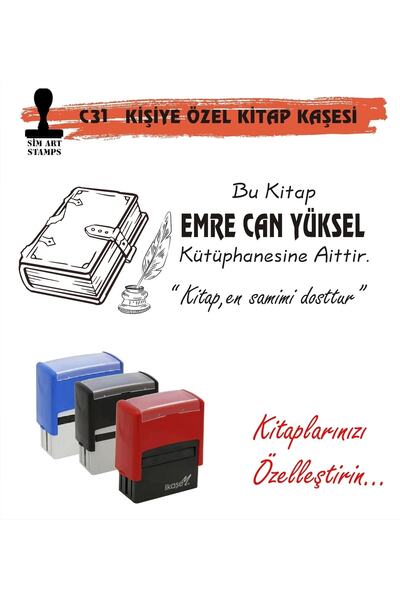 Kaşem Kitap Kurtlarına Ve Kişiye Özel Kitap Kaşesi C31