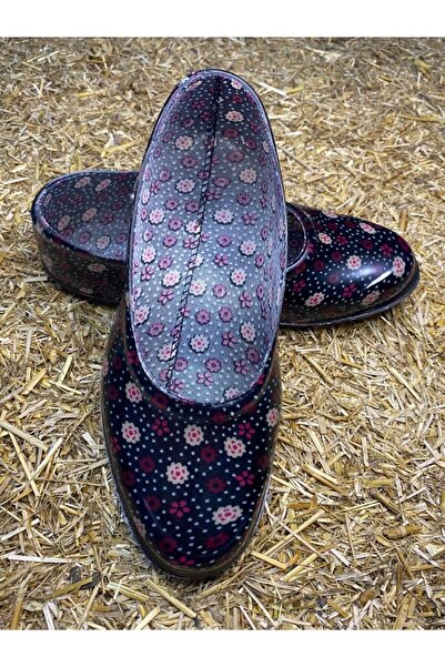 Emek Çiçekli Kadın Kamp Gezi Bahçe Lastik Ayakkabı