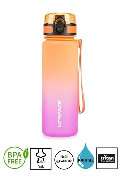 Vagonlife Uzspace Colorful Tritan Water Bottle – 1000 Ml