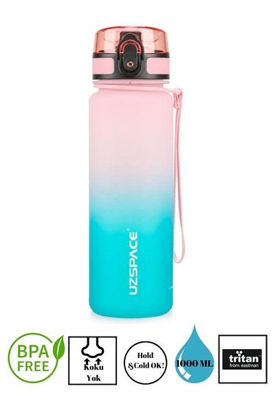 Vagonlife Uzspace Colorful Tritan Water Bottle – 1000 Ml