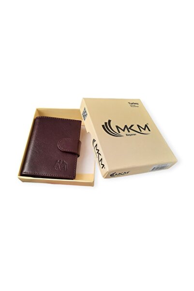 MKM Luxury Leather Card Holder Wallet - Vertical Snap Model