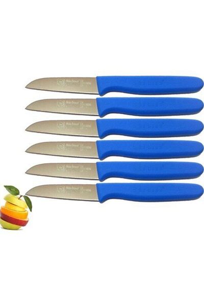 Sürbisa Sürmene 61007 Fruit Knife Set of 6 (Mouth Size: 7.0) Blue