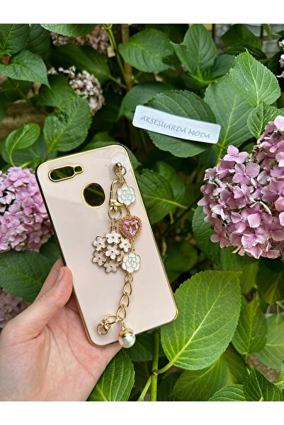 Aksesuarda Moda جراب لامع متوافق مع هاتف OPPO AX7 مزين بالأحجار واللؤلؤ والليزر