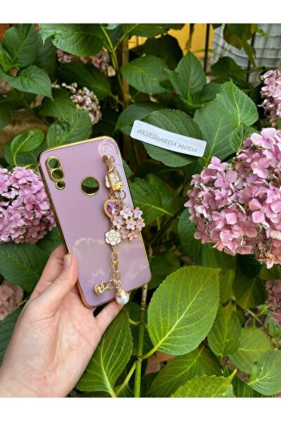 Aksesuarda Moda Xiaomi Note 7-7 Pro Uyumlu Çiçekli Taşlı İncili El Geçmeli La...
