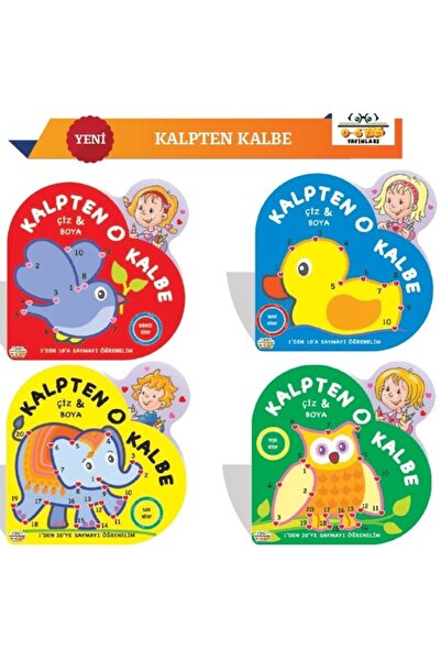 0-6 Yaş Yayınları Heart to Heart Draw Paint 4 Book Set