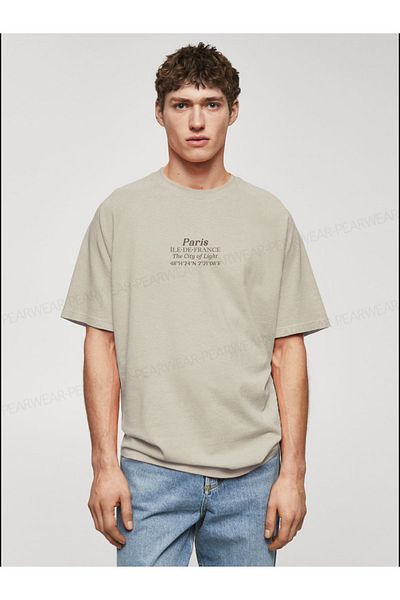 Pear Wear Ανδρικό βαμβακερό μπλουζάκι με στάμπα Paris