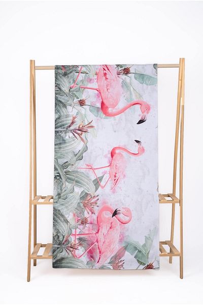 cott land Πετσέτα μπάνιου παραλίας με μοτίβο Flamingo με ψηφιακή εκτύπωση