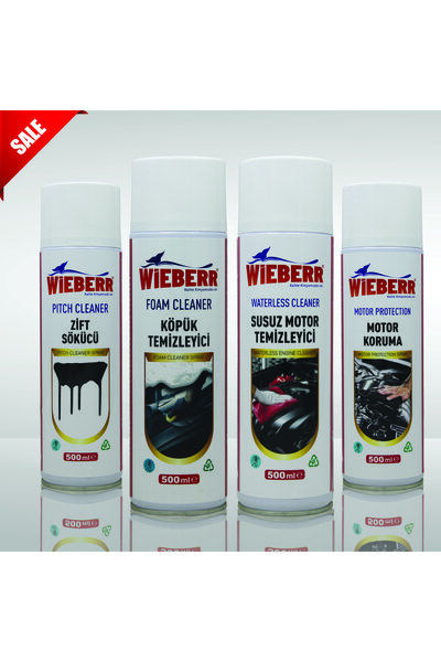 WİEBERR Oto Bakım Seti Köpük Temizleyici + Susuz Motor Temizleyici + Motor Ko...