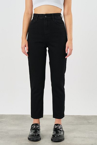 LİMABEL High Waist Black Mom Jeans Stretchy Jeans