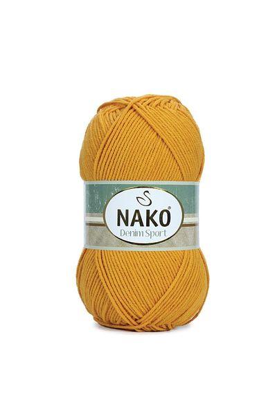 NAKO Denim Sport 1380 - Οξείδιο Κίτρινο 100 Γρ. Βαμβακερό πλεκτό νήμα