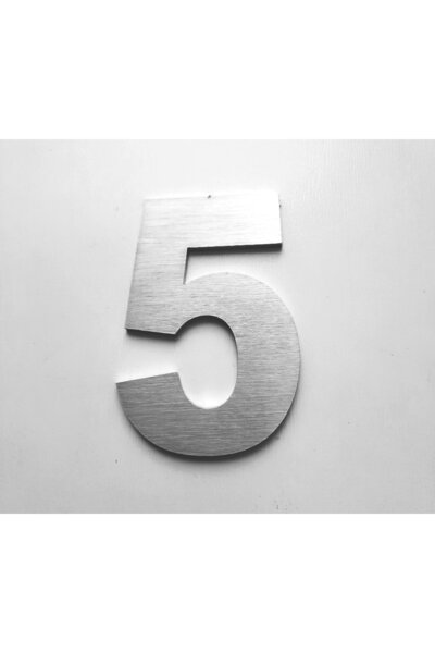 Genel Markalar Kapı, Daire,Bina, Numarası 6 cm No:5 fırça desen PASLANMAZ ÇEL...
