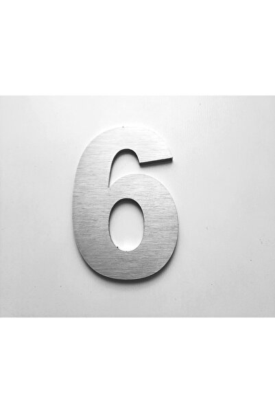 Genel Markalar Kapı, Daire,Bina, Numarası 6 cm No:6 fırça desen PASLANMAZ ÇEL...