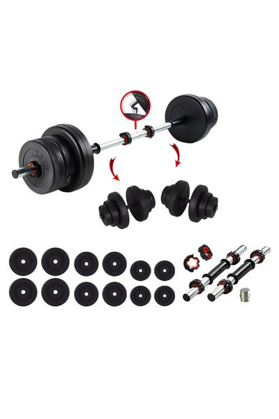 ECG Ecgspor 38 KG Multifonksiyonel Halter Seti ve Dambıl Seti Ağırlık Fitness Seti