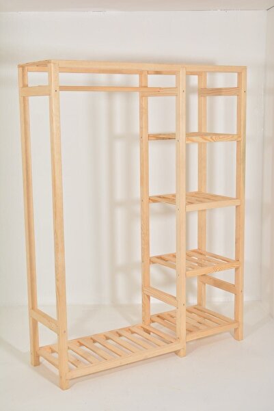 MOW Master of Wood Ahşap Açık Gardrop 150x120*45 cm