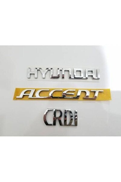 Hyundai Hyundaı Accent Ve Crdi Bagaj Yazısı Arma 3 Adet-yüksek Kalite